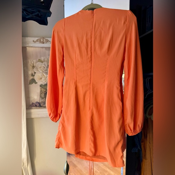 NWT Superdown x Revolve Selene Wrap Dress in Orange - Picture 5 of 7